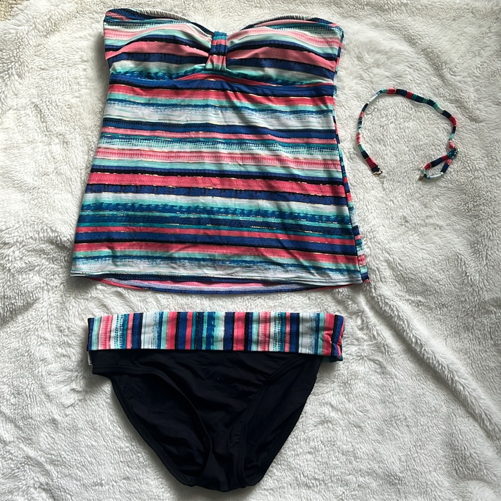 Striped Multicolor Bikini Set